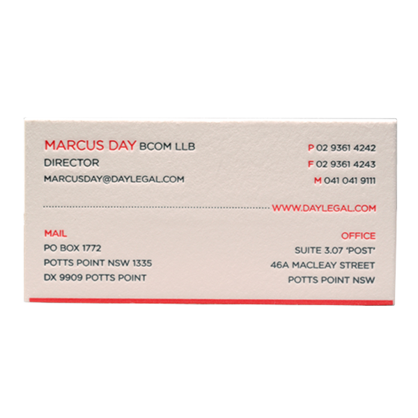 Day Legal business card design