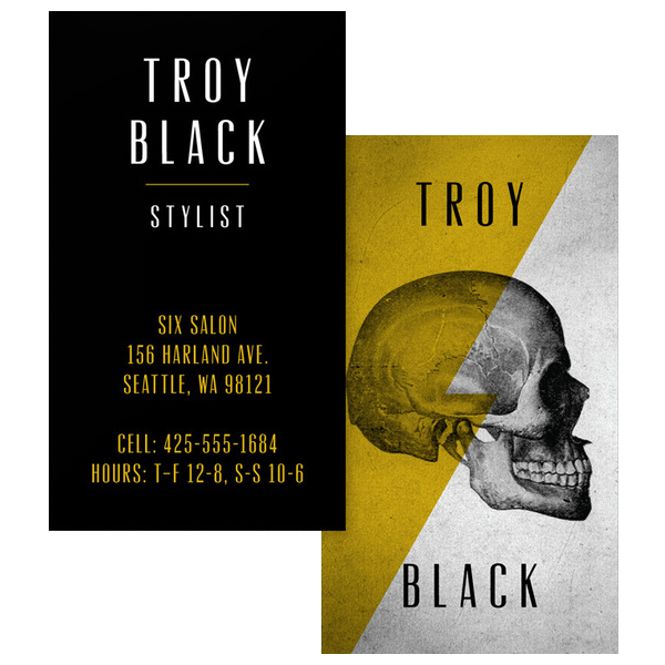 Edgy Stylist Business Card Template