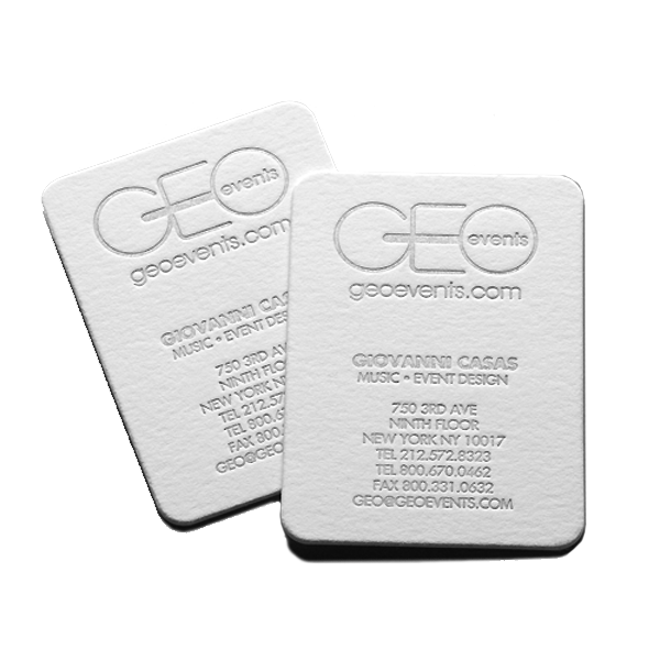 Geo Events business card design