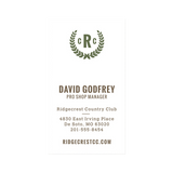 Golf Tournament Business Card Template