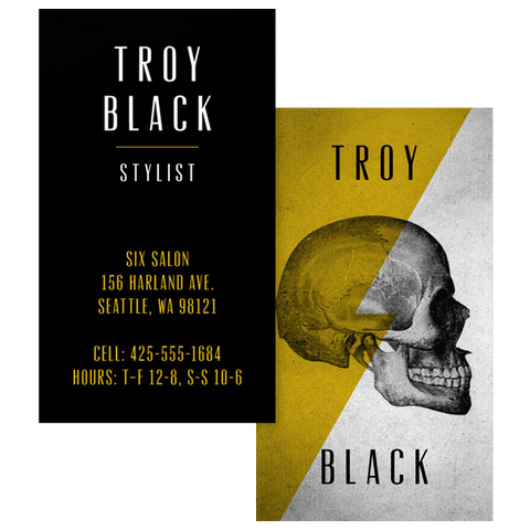 Edgy Stylist Business Card Template