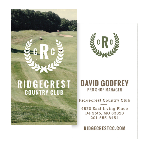 Golf Tournament Business Card Template