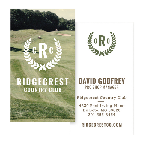 Golf Tournament Business Card Template