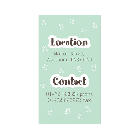 Graphic Daycare Business Card Template
