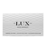 Lux Fine Jewelry business card design